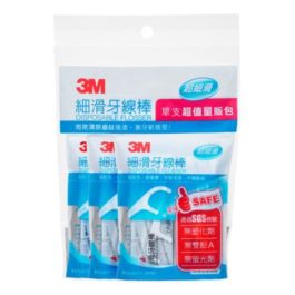 3M 單線細滑牙線棒 單支超值量販包 (32支X3包)